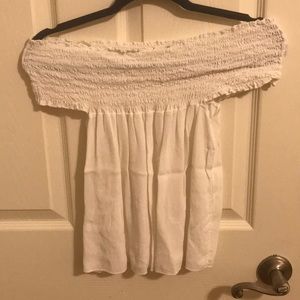 Off the Shoulders White Blouse